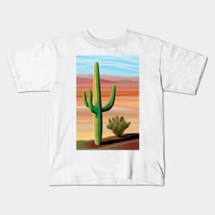 Saguaro Cactus in Sonora Desert Kids T-Shirt